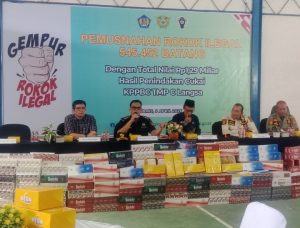 Pemusnahan Rokok Ilegal Senilai Rp: 1,29 Miliar Dilaksanakan Oleh Bea Cukai Langsa